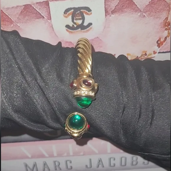 Vintage Ciner Cuff Bracelet Mogul Style Clamper UNSIGNED - Picture 11 of 12